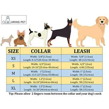 ARING PET Fall Dog Collar-Cotton Orange Dog Collar and Leash Set, Comfortable Dog Collar and Leash Pet Collars with Metal Buckle