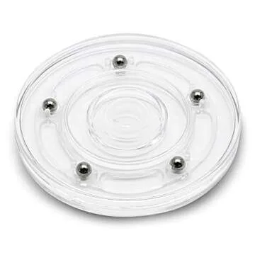 Zorveiio Clear Acrylic Turntable Organizers for Elegant Storage Solutions