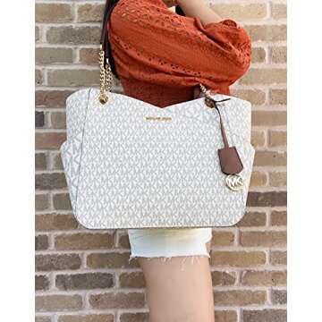 Michael Kors Jet Set Vanilla Tote - Chic & Spacious