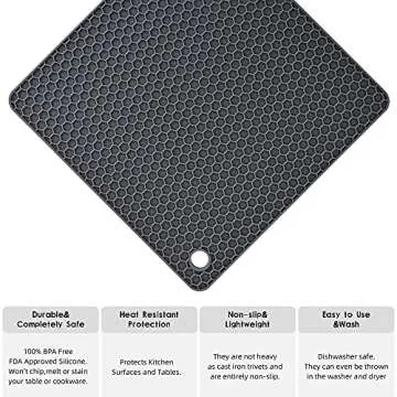 Smithcraft Silicone Trivet Mats - Durable & Stylish Hot Pads