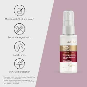 Joico K-PAK Color Therapy Luster Lock Multi-Perfector Daily Shine & Protect Spray|For Color-Treated Hair|Instantly Detangle|Control Frizz|Boost Shine|With African Maketti & Argan Oil|1.7 Fl Oz