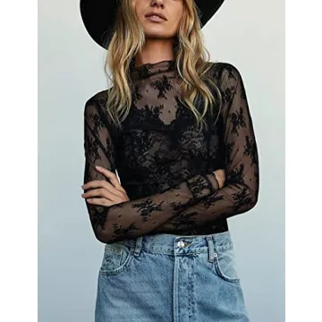 Ugerlov Long Sleeve Mesh Top - Chic & Versatile Blouse