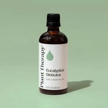 Plant Therapy Eucalyptus Globulus Essential Oil 100 mL (3.3 oz) for Diffuser, Skin, Hair, Aromatherapy DIYs, and Clear Breathing, 100% Pure, Undiluted, Therapeutic Grade
