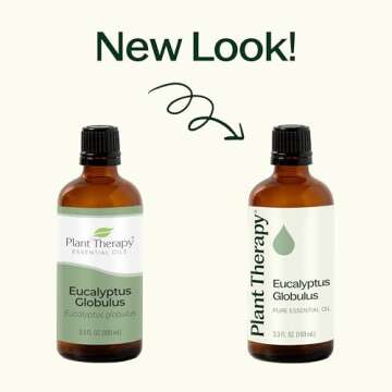 Plant Therapy Eucalyptus Globulus Essential Oil 100 mL (3.3 oz) for Diffuser, Skin, Hair, Aromatherapy DIYs, and Clear Breathing, 100% Pure, Undiluted, Therapeutic Grade