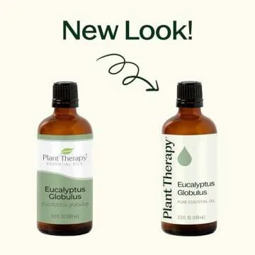 Plant Therapy Eucalyptus Globulus Essential Oil 100 mL (3.3 oz) for Diffuser, Skin, Hair, Aromatherapy DIYs, and Clear Breathing, 100% Pure, Undiluted, Therapeutic Grade
