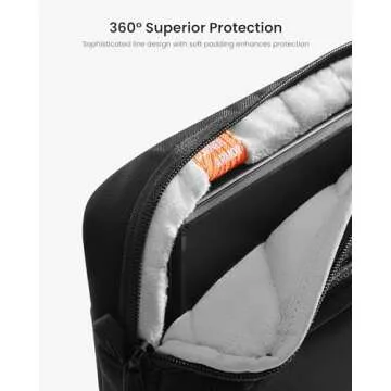 tomtoc Laptop Shoulder Bag for 14 Inch MacBook Pro M4/M3/M2/M1 Pro/Max 2024-2021, 13.5-14.4 Surface Laptop 6/5/Studio 2, Surface Book 3, 360 Protective Case Fit Asus VivoBook