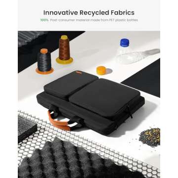 tomtoc Laptop Shoulder Bag for 14 Inch MacBook Pro M4/M3/M2/M1 Pro/Max 2024-2021, 13.5-14.4 Surface Laptop 6/5/Studio 2, Surface Book 3, 360 Protective Case Fit Asus VivoBook