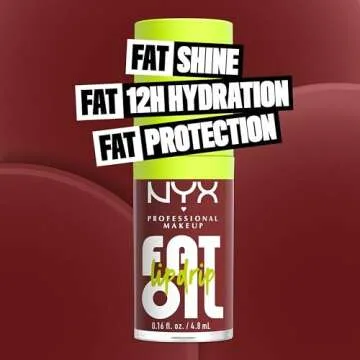 NYX PROFESSIONAL MAKEUP Fat Oil Lip Drip, Moisturizing Lip Oil Gloss, Vegan Tinted Formula, Up to 12...