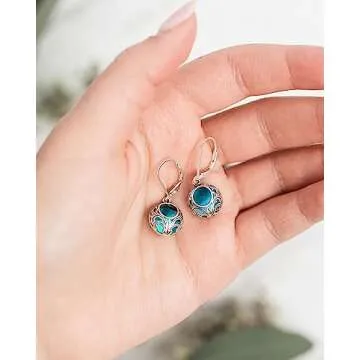 Vintage Handmade Glass Earrings Eco Friendly Gift for Her