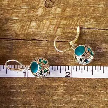 Vintage Handmade Glass Earrings Eco Friendly Gift for Her