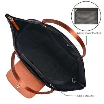 GM LIKKIE Shoulder Tote Bag for Women, Nylon Top-Handle Purse, Foldable Weekend Hobo Handbag (Black2)