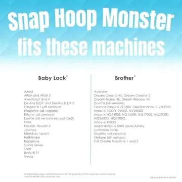 Snap Hoop Monster for Baby Lock/Brother - Easy Embroidery Accessory