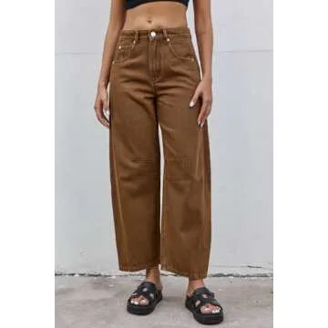 GREAIDEA Mid Rise Wide Leg Baggy Jeans for Women