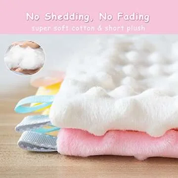 Baby Security Blanket with Tags Soft Plush Stuffed Animal Toys Lovey Soothing Sensory Toy Cute Minky Dot Fabric Cuddle Snuggle Blanket - White Bunny