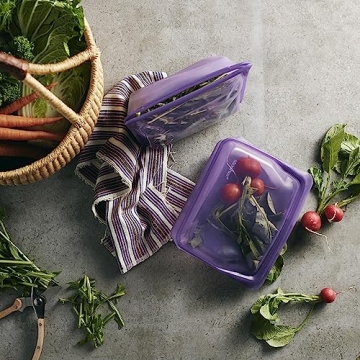 Stasher Silicone Food Grade Reusable Storage Bag in Aqua