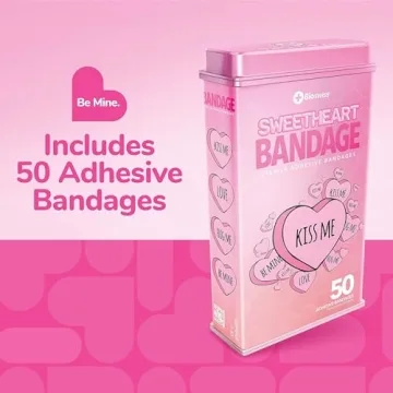 Fun Valentine Heart Bandages for Kids Latex-Free First Aid