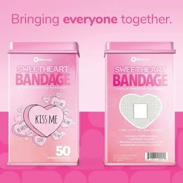 Fun Valentine Heart Bandages for Kids Latex-Free First Aid