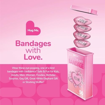 Fun Valentine Heart Bandages for Kids Latex-Free First Aid
