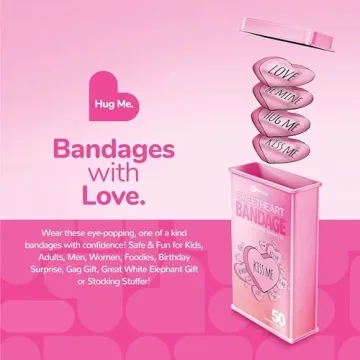 Fun Valentine Heart Bandages for Kids Latex-Free First Aid