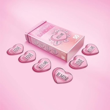 Fun Valentine Heart Bandages for Kids Latex-Free First Aid