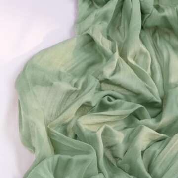 Stylish Sage Green Cheesecloth Table Runner for Spring Events