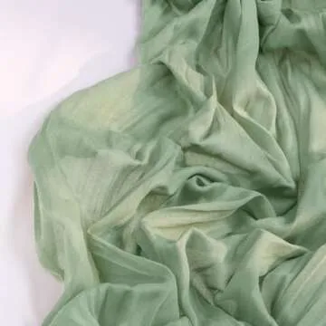 Stylish Sage Green Cheesecloth Table Runner for Spring Events