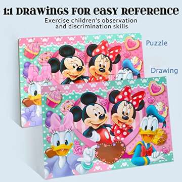 MZZOTOY Puzzles for Kids Ages 4-8, 60 Pieces Puzzles for Kids Ages 3-5 in a Metal Box Jigsaw Puzzles Girls and Boys Educational Puzzlese Toys Gifts