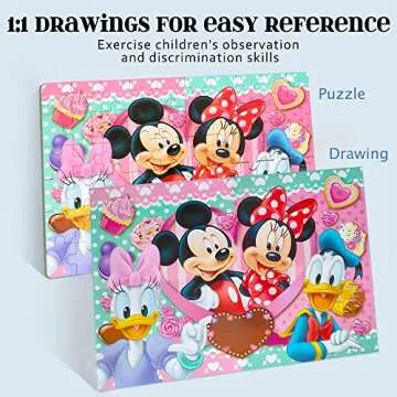 MZZOTOY Puzzles for Kids Ages 4-8, 60 Pieces Puzzles for Kids Ages 3-5 in a Metal Box Jigsaw Puzzles Girls and Boys Educational Puzzlese Toys Gifts