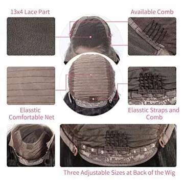 soHygge 24" Lace Front Human Hair Wigs for Women