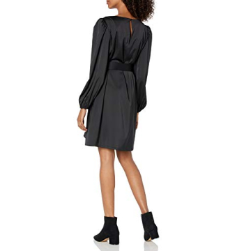 Chic Belted Silky Stretch Dress by The Drop