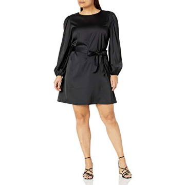 Chic Belted Silky Stretch Dress by The Drop