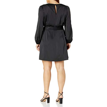 Chic Belted Silky Stretch Dress by The Drop
