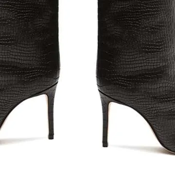 SCHUTZ Maryana Leather Dress Boot - Elegant Black Design