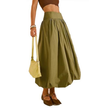 JEAAMKSSER Y2K Bubble Maxi Skirt - Trendy, Comfortable & Versatile