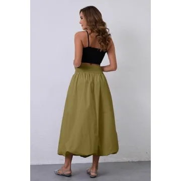 JEAAMKSSER Y2K Bubble Maxi Skirt Trendy Comfortable Versatile