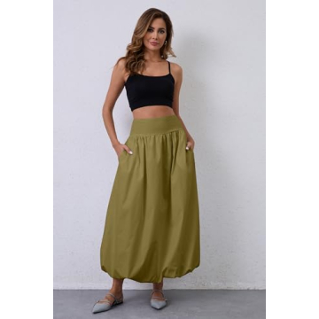 JEAAMKSSER Y2K Bubble Maxi Skirt Trendy Comfortable Versatile