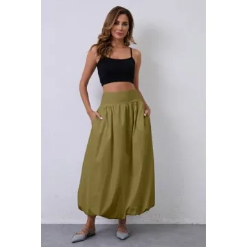 JEAAMKSSER Y2K Bubble Maxi Skirt Trendy Comfortable Versatile
