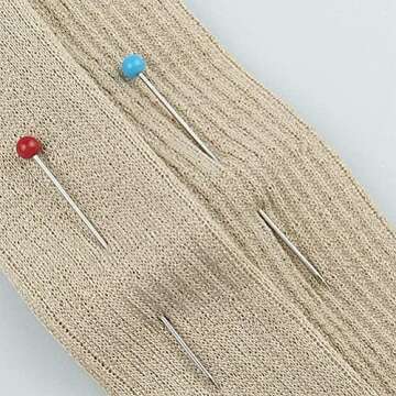 Color Scissor 250 Pieces Sewing Pins 38mm Ball Glass Head Pins Straight Quilting Pins for Fabric,Dressmaker Jewelry Decoration