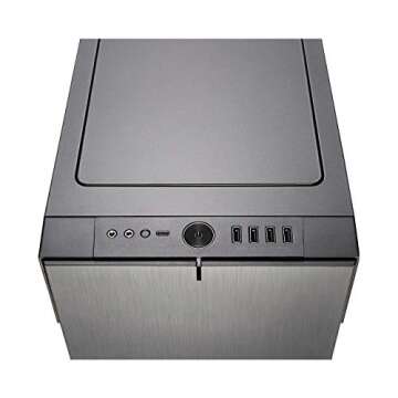 Fractal Design Define R6 USB-C - Mid Tower Computer Case - ATX - Optimized for High Airflow and Silent Computing with ModuVent Technology - Modular Interior - Water-Cooling Ready - Gunmetal TG