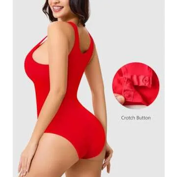 Stylish SUNACGO Slim Fit Bodysuit for Women Tummy Control