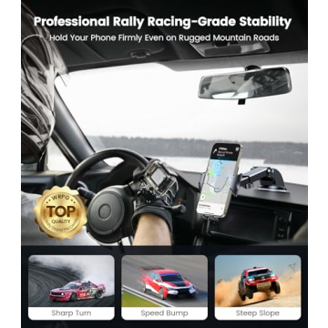 VICSEED Powerful Suction Rally Racing-Grade Car Phone Holder