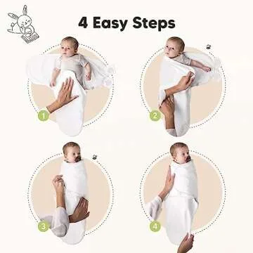 KeaBabies 3-Pack Organic Baby Swaddle Sleep Sacks