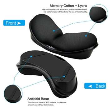 LINGSFIRE Ergonomic Memory Foam Wrist Rest Pad for Comfort