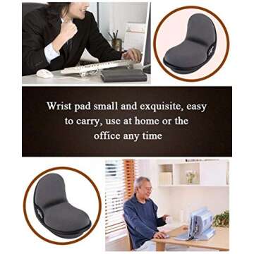 LINGSFIRE Ergonomic Memory Foam Wrist Rest Pad for Comfort