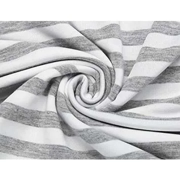 Ekouaer Maternity Nursing Pajama Set Top & Pants with Pockets Breastfeeding Sleepwear Double Layer Pregnancy Grey S