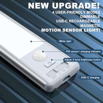 BLS Bright Dimmable Motion Sensor Cabinet Lights 2-Pack