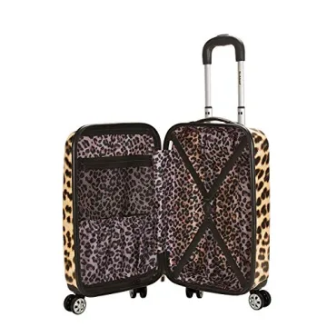 Rockland Safari Hardside Spinner Luggage | Stylish Leopard Carry-On
