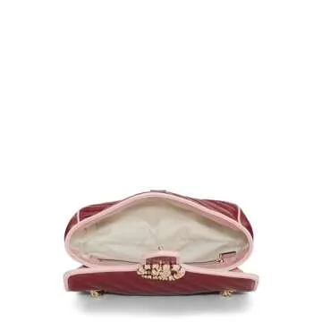 Gucci Pre-Loved Red Leather GG Marmont Shoulder Bag