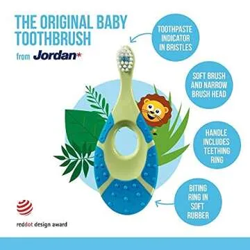 Jordan Infant Toothbrush 0-2 Years Soft Bristles BPA Free
