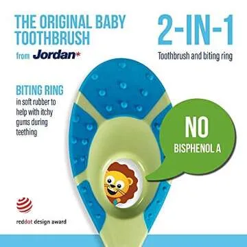 Jordan Infant Toothbrush 0-2 Years Soft Bristles BPA Free